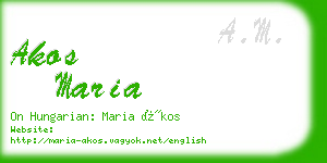 akos maria business card